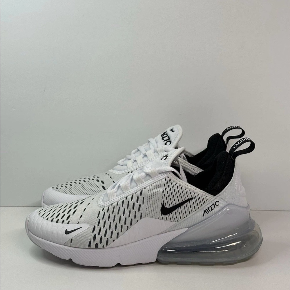 Nike White and Black Air Max 270 Sneakers